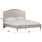 Riva Ridge Provence Queen Platform Bed in Linen with USB Ports, , large