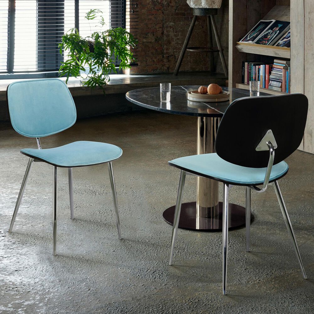 Blue River Lizzy Dining Chair in Chrome (Set of 2), , large
