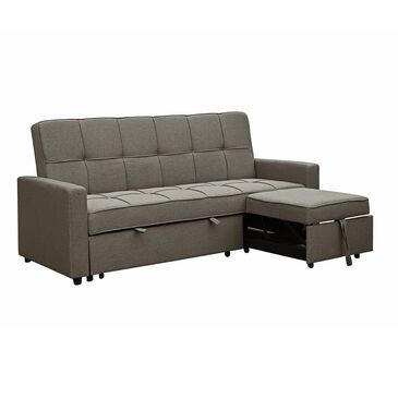 Amalfi Home Furniture Romeo Stationary 2-Piece Pop Up Sleeper Sectional in Gray, , large