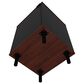 Dayton Mosholu 2 Shelf Nightstand in Black/Nut Brown, , large