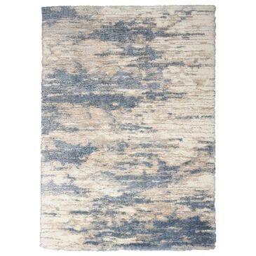 Nourison Dreamy Shag 5"3" x 7"3" Light Blue and Grey Area Rug, , large
