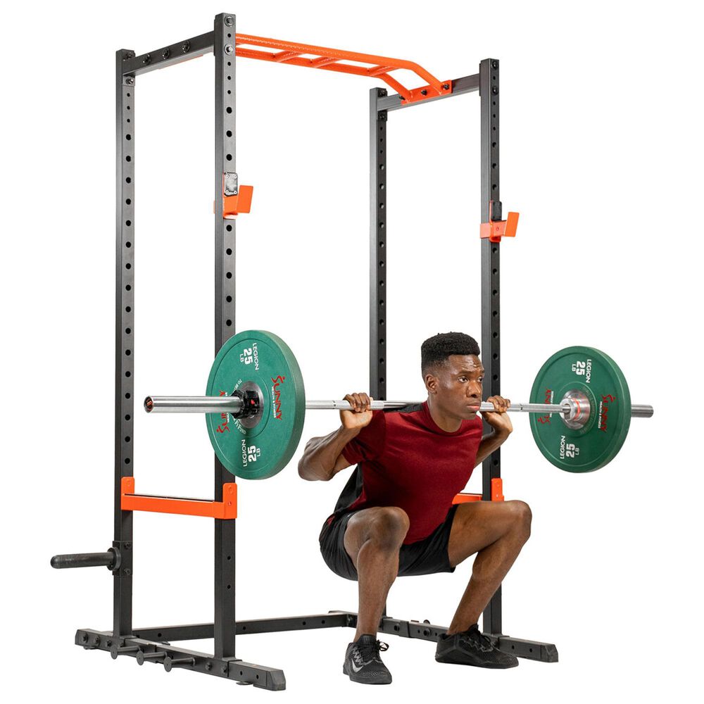 Sunny Health &amp; Fitness Power Zone Advanced Multifunction Squat Power Cage in Black, , large