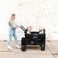 Wonderfold Elite Quad Stroller Wagon in Volcanic Black, , large