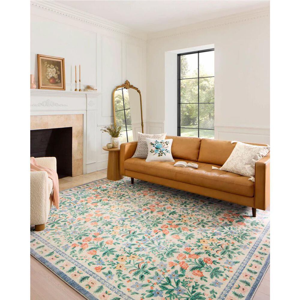 Loloi Rifle Paper Co. x Loloi Eden Mughal Garden Cream 5&#39;-0&quot; x 7&#39;-6&quot; Area Rug, , large