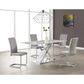 Global Furniture USA Dining Table in Light Grey Silver Marble, , large