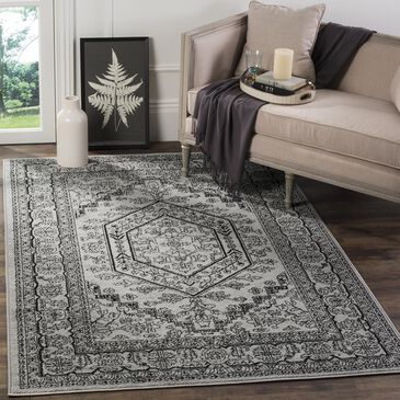 Safavieh Adirondack ADR108A-4 4" x 6" Silver/Black Area Rug, , large