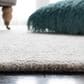 Safavieh Micro-Loop Damask 5" Square Silver and Ivory Area Rug, , large