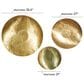 Maple and Jade 36.5" x 36.5" Round Large Metallic Disk Plate Wall Decor in Gold (Set of 3), , large