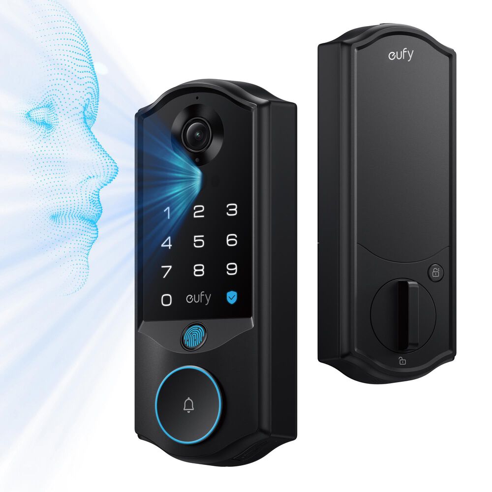 eufy FamiLock E40 Smart Security Lock with Facial Recognition in Black, , large