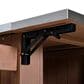 Hearth and Haven Outdoor Kitchen Island Cart with Extendable Stainless Steel Top and Adjustable Shelf in Brown, , large