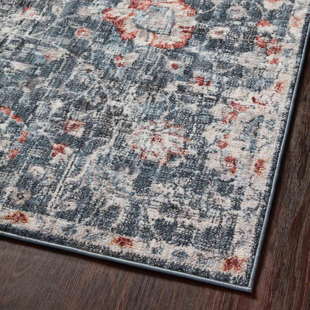 Loloi II Cassandra 2&#39;6&quot; x 4&#39; Blue and Rust Area Rug, , large