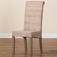 Baxton Studio Santiago Side Chair in Grey and Rustic Taupe, , large