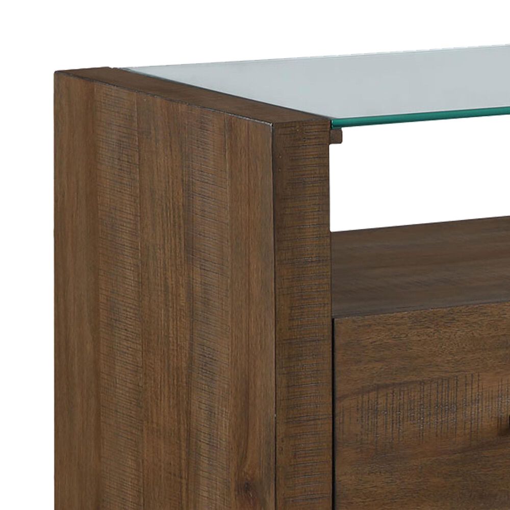 Crystal City Garland Glass Top Sofa Table in Toffee, , large