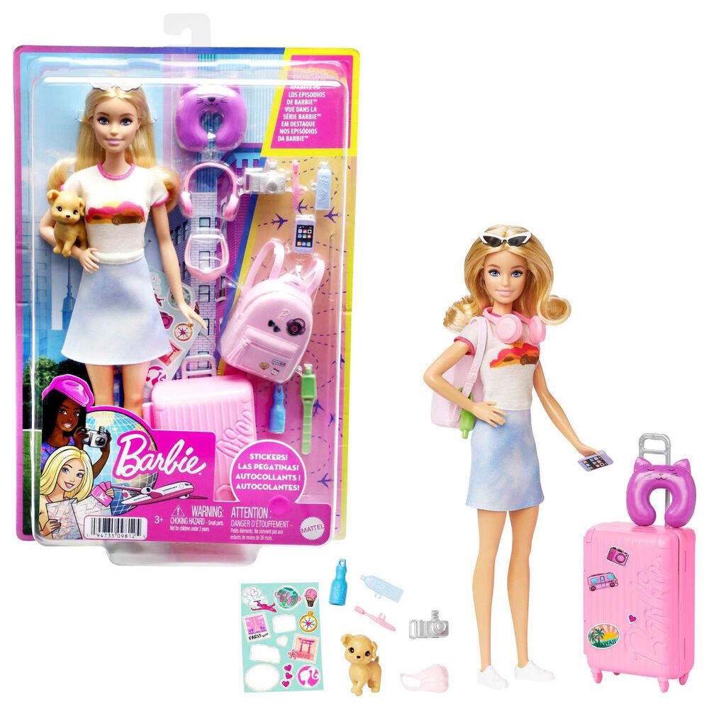 Barbie Malibu Travel Playset with Roberts Doll, , large