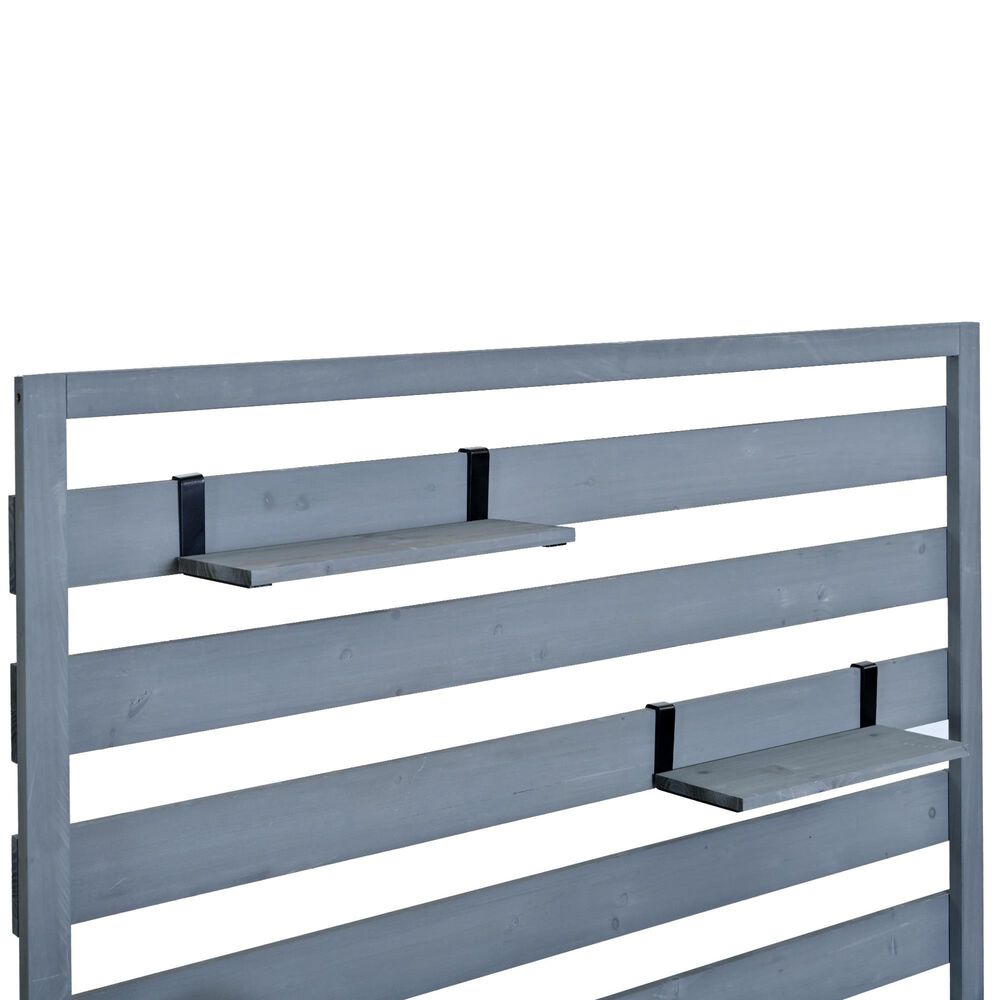 HOMLUX 41.7'' Outdoor Rolling Kitchen Island in Gray, , large