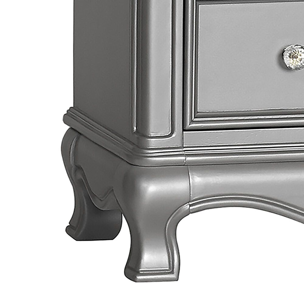 Suite Bebe Adelina 3-Shelf Bookcase in Metallic Gray, , large