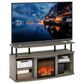 HOMLUX 47" TV Stand with Electric Fireplace in French Oak Grey and Black, , large