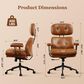 HOMLUX High Back Executive Office Chair with PU Leather in Brown, , large