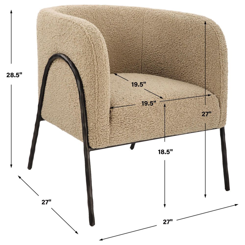 Uttermost Jacobsen Barrel Chair in Latte, , large