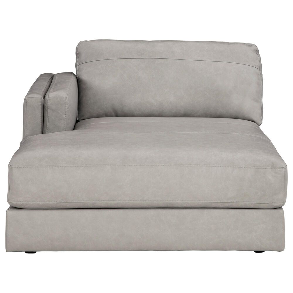 Ashley 2-Piece Leather Sofa with Chaise in Glacier, , large