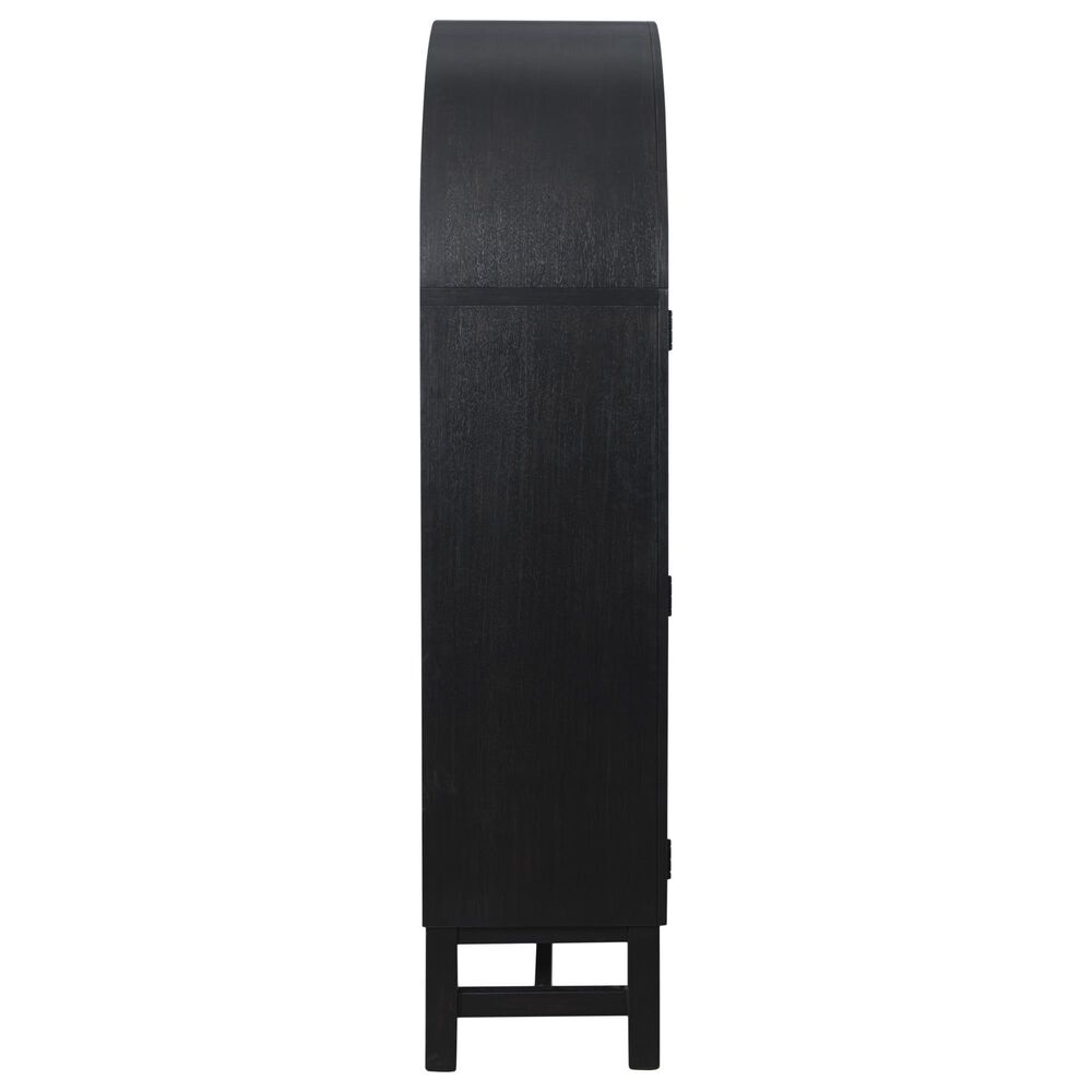 Ashley Greddinton Display Cabinet in Black and Medium Brown, , large