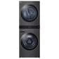 LG WashTower with 4.5 Cu. Ft. Washer, 7.4 Cu. Ft. Electric Dryer and Mirror Steam Clothing Styler in Black Steel, , large