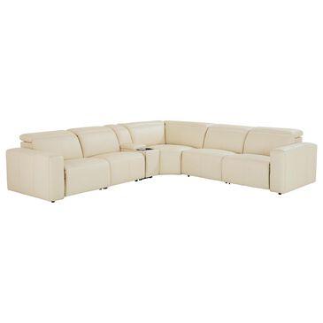 Bassett Airy 6-Piece Power Reclining Sectional in Linen, , large