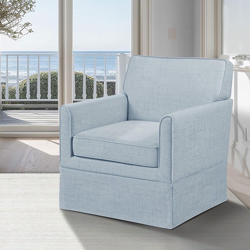 Hearth and Haven Paula Slipcover Accent Armchair in Light Blue, , large