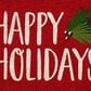 Trans-Ocean Import Natura Happy Holidays Holly 1"6" x 2"6" Red Outdoor Door Mat, , large