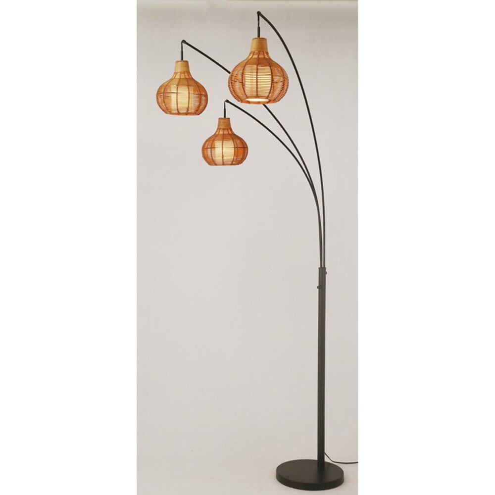 Lite Source Paige 3-Lite Arc Lamp in Black, , large