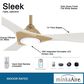 Minka-Aire Sleek 60" Smart Ceiling Fan with LED Light in Soft Brass, , large