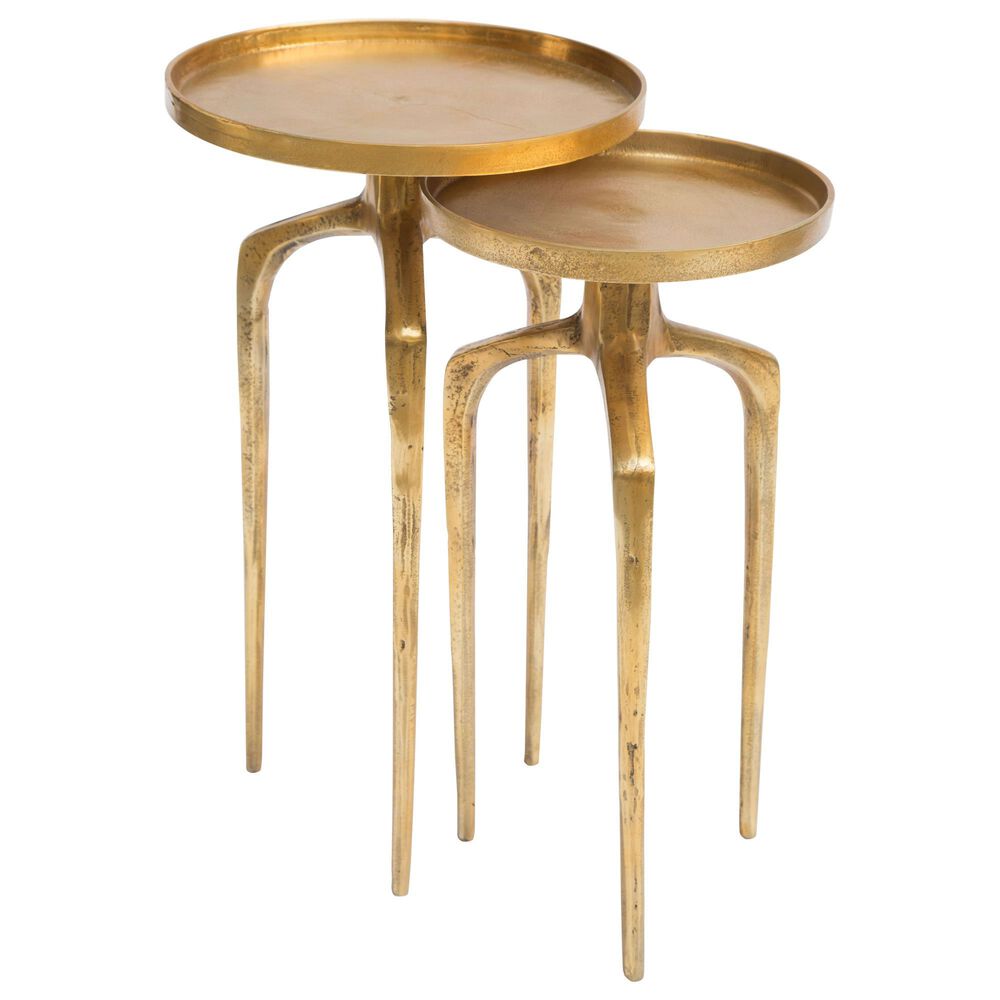 Zuo Modern Como Accent Table in Antique Gold/Gold (Set of 2), , large