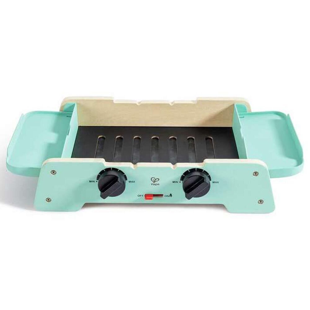 Hape Toys Sizzling Griddle and Grill BBQ Set in Blue and Pink, , large
