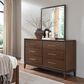 Riva Ridge Jasper Bedroom Mirror in Modern Walnut, , large