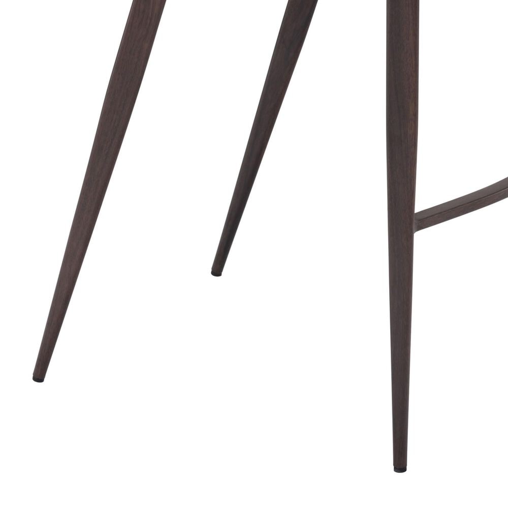 Zuo Modern Magnus Bar Stool in White and Brown &#40;Set of 2&#41;, , large