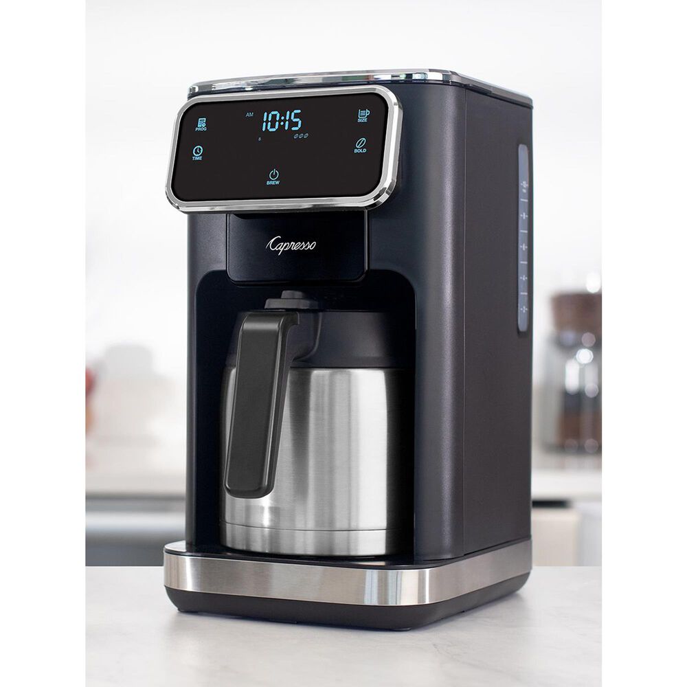 Jura 10-Cup Thermal Replacement Carafe with Lid for Model 496.05 in Stainless Steel and Black, , large
