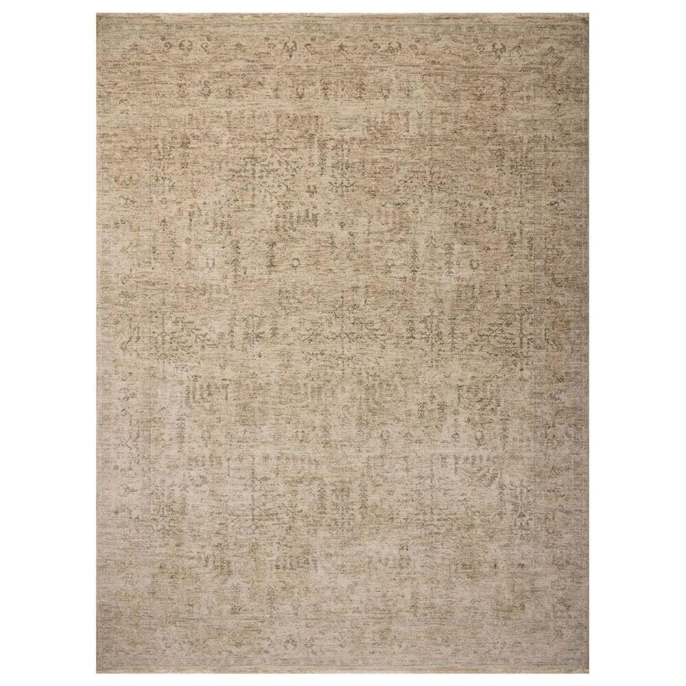 Magnolia Home Junie 5"3" Round Oatmeal and Smoke Area Rug, , large
