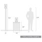 Golden Lighting Smyth 1-Light Outdoor Pier Mount with Opal Glass Shade in Natural Black, , large