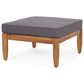 Hearth and Haven Aston 2-Piece Patio Chat Set with Gray Cushion in Teak, , large