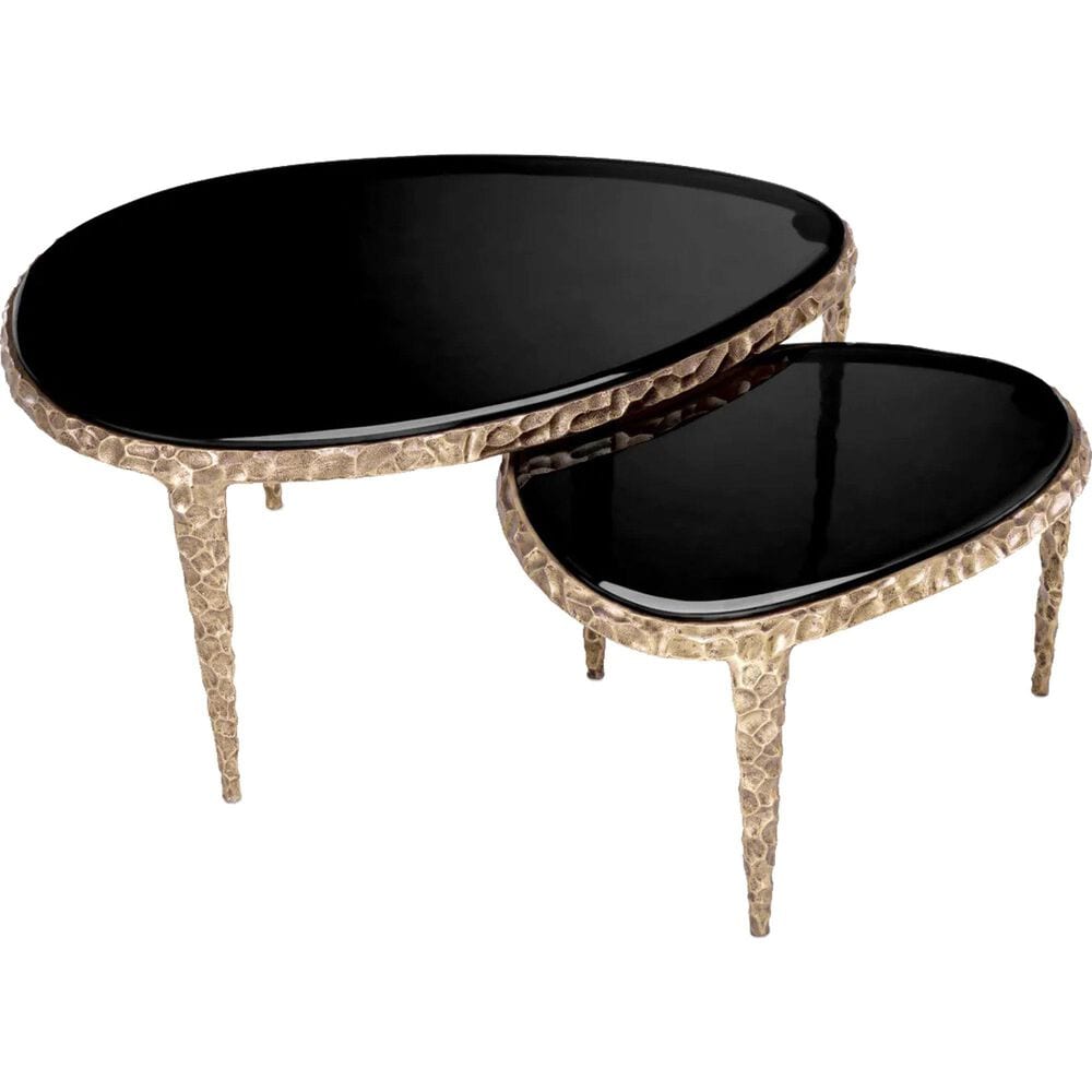 Eichholtz Livana 2-Piece Nesting Side Table in Vintage Brass, , large
