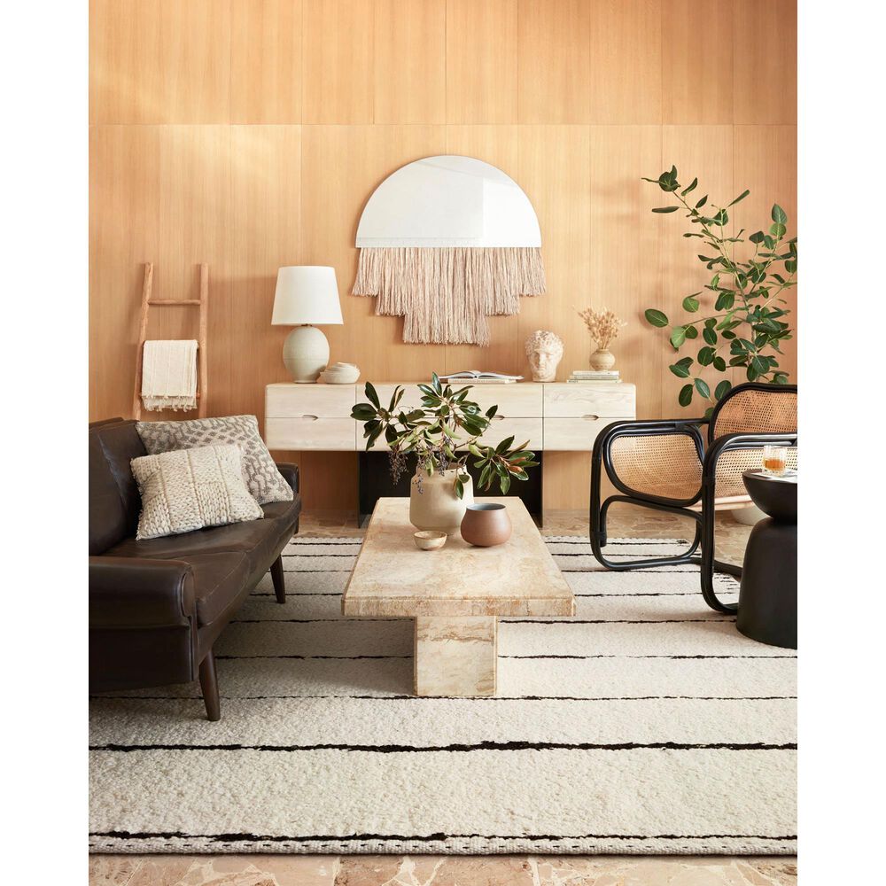 Loloi Roman 5&#39;6&quot; x 8&#39;6&quot; Ivory and Black, , large