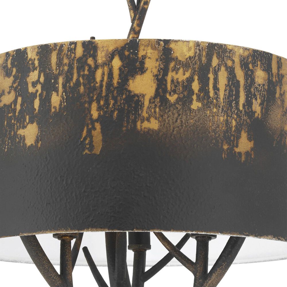 Golden Lighting Arboreal 3-Light Pendant in Antique Black, , large