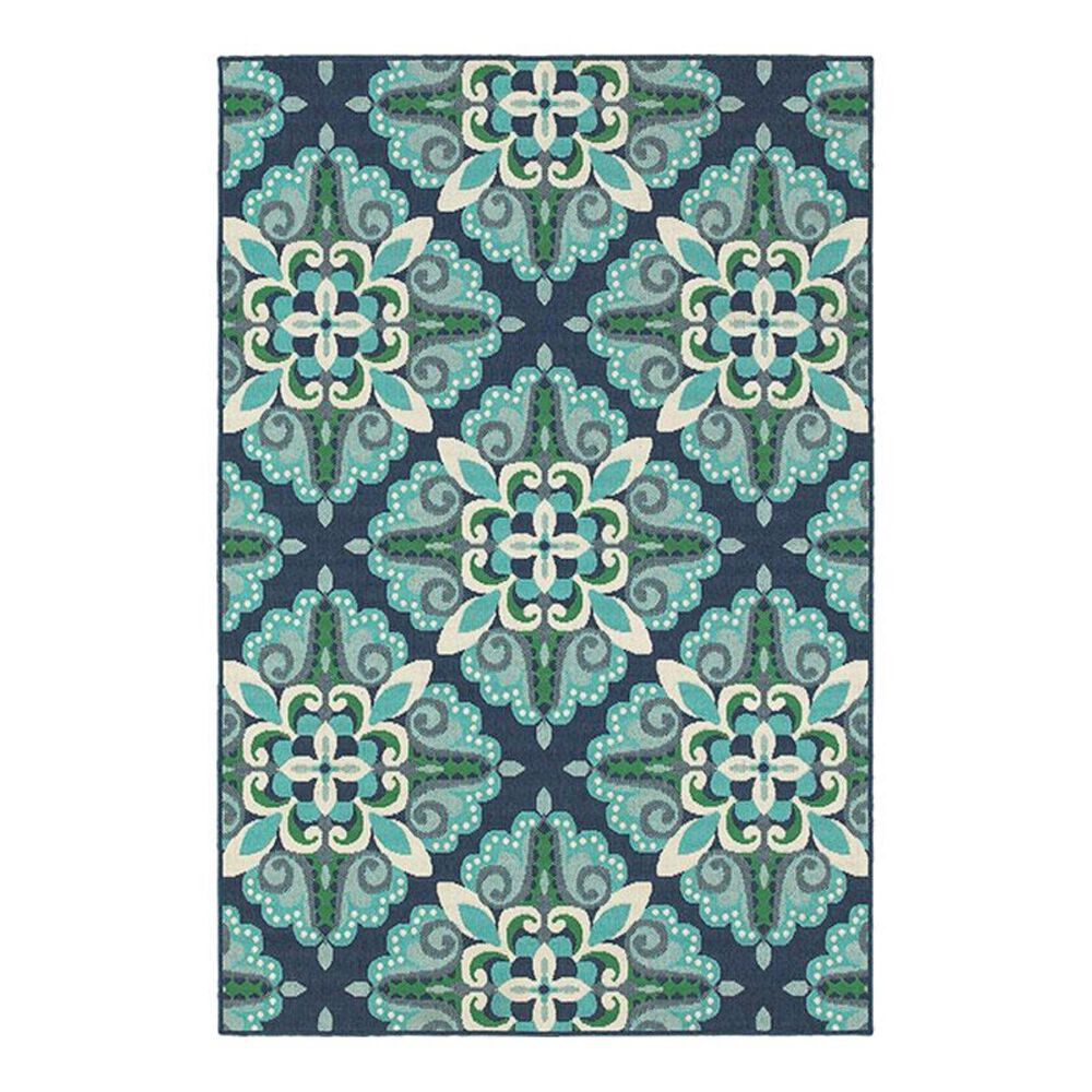 Oriental Weavers Meridian 2206B 6"7" x 9"6" Blue Area Rug, , large