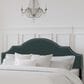 The Monday Company Cynthia Upholstered King Adjustable Headboard with Nickel Nail Heads in Green Velvet, , large