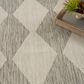 Nourison Positano Geometric Light Grey 9" x 12" Indoor/Outdoor Area Rug, , large