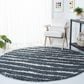 Safavieh Venus Shag 2"7" Round Dark Grey and Ivory Area Rug, , large