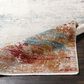 Surya Solar 3" x 9"10" Orange, Saffron, Red, Sky Blue, White, Gray and Charcoal Runner, , large