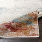 Surya Solar 3" x 9"10" Orange, Saffron, Red, Sky Blue, White, Gray and Charcoal Runner, , large