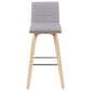 Armen Living Vienna Swivel Bar Height Stool with Gray Upholstery in Patterned Oak, , large