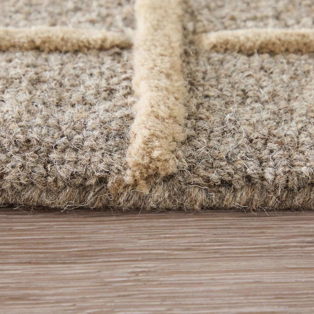 Feizy Kimball Gray, Taupe and Tan 3&#39;6&quot; x 5&#39;6&quot; Area Rug, , large